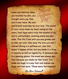 Wish him a Happy Valentine's day with this letter. More