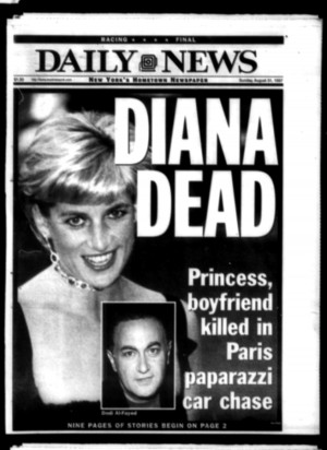 ... Daily News front page from Aug. 31, 1997, the day Princess Diana died