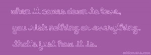 Purple Love Quote {Love Facebook Timeline Cover Picture, Love Facebook ...