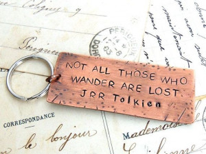 Copper Keyring, Stamped Metal, Keychain, J R R Tolkien Quote ...