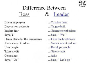 Be A Leader And Not A Boss