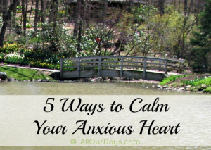 Ways To Calm Your Anxious Heart @ All Our Days