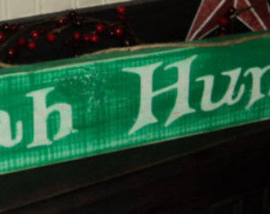 BAh Humbug Christmas Quote Wooden W all Sign ...