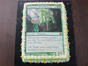 Magic the Gathering Birthday Cake Elemental