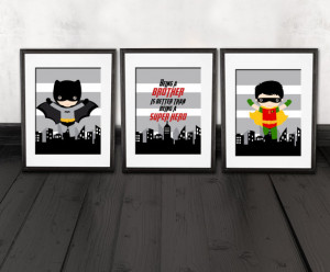 Batman and robin brother quote wall decor, kids room decoration PRINTS ...