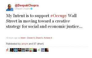 Always one to bring some sensibility to the matter, Deepak Chopra ...