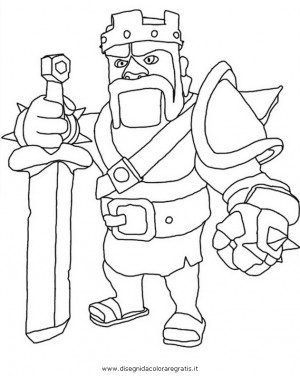 Clash of Clans Barbarian Coloring Pages