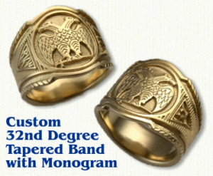 Scottish Rite 32nd Degree Masonic Ring