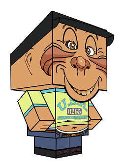 Jeff Dunham – Puppet Bubba J Cube Craft Free Paper Toy