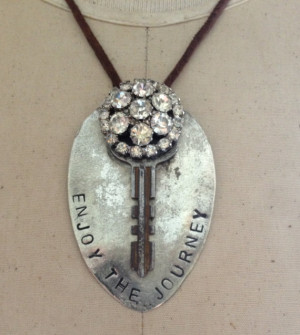 silver spoon jewelry silverware necklace wearable spoon handstamped ...