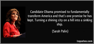Obama quote of fundamentally transforming this nation