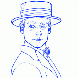 how to draw nick carraway from the great gatsby step 12