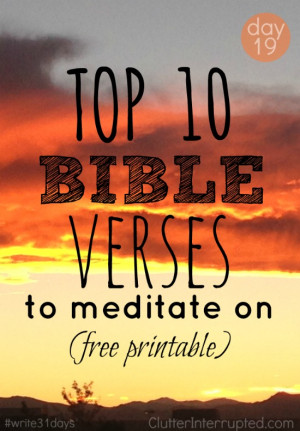 Meditating on scripture can lift your spirits and encourage you right ...