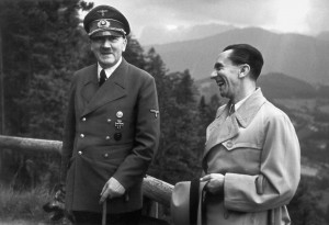 Hitler and propaganda minister Joseph Goebbels during a walk at Hitler ...