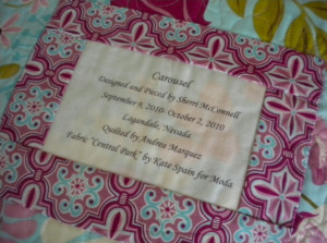 making quilt labels, there is surely one way of creating quilt labels ...