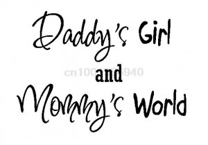 daddy's girl and vinyl wall stickers wall art stickers inspirational ...
