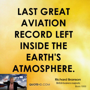 last great aviation record left inside the Earth's atmosphere.