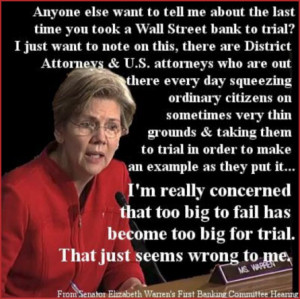 Senator Elizabeth Warren (D-MA) is once again going after the Goliath ...