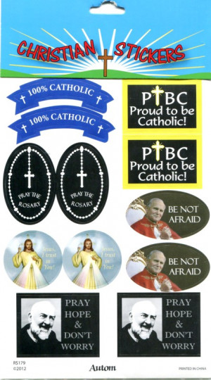 Catholic Sayings (RS179) Stickers, Pkg of 4 sheets