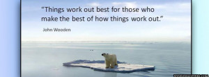 Global Warming Polar Bear Inspirational Quote Timeline Cover picture