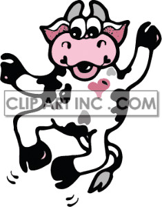 Free Dancing cartoon dairy cow Clip Art Image, Picture Art # 132174 ...
