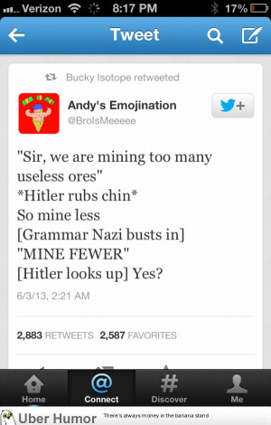 ... shit… An intelligent Hitler joke I could show to my boss… wow