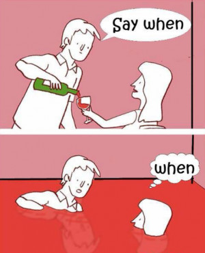 Funny cartoon – Drinking wine