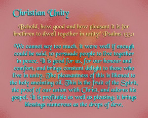 Christian Unity: Bible Verses, Inspiration Quotes, Christian Unity ...