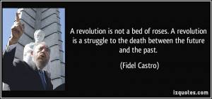 is not a bed of roses. A revolution is a struggle to the death ...
