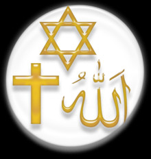 Symbols of the three main Abrahamic religions – Judaism ...
