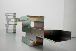 the installation offers a chance to frame space, volume and dimension ...