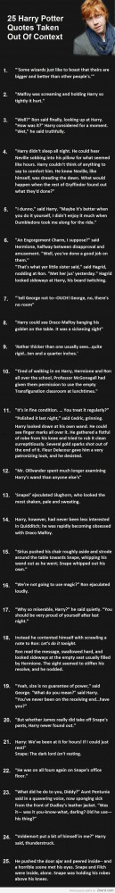 25 Harry Potter Quotes taken out of Context