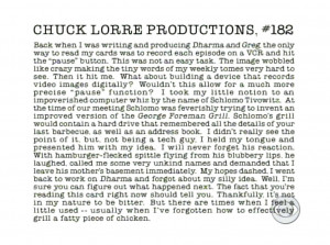 Chuck Lorre Productions, #182, displayed at the end of The Big Bang ...