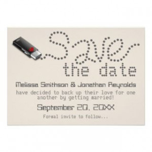 Flash Drive Save The Date Announcement