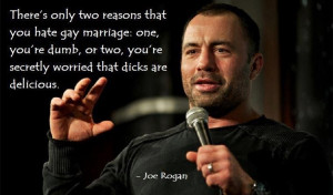 Joe Rogan on gay marriage.: Quote