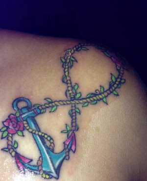 colored anchor infinity on shoulder