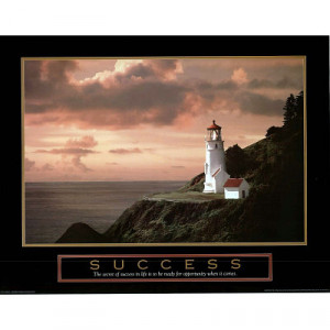 ... Posters Success on Success Lighthouse Motivational Poster Print 28x22