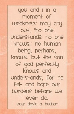 You and I in a moment of weakness may...quote DAVID A. BEDNAR