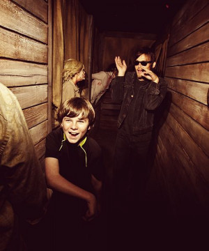 norman reedus & chandler riggs in universal’s halloween horror ...