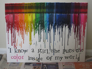 Melted Crayons and Quote