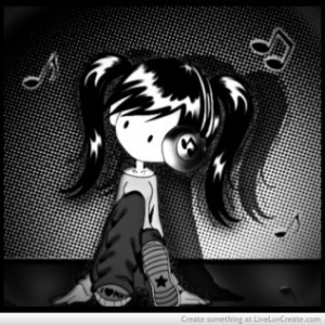 Emo Music Headphones Black And White Pictures, Photos & Quotes