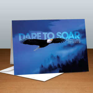 Dare To Soar Eagle Infinity Edge 25-Pack Greeting Cards