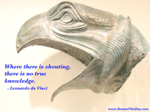 Where there is shouting , there is no true knowledge .