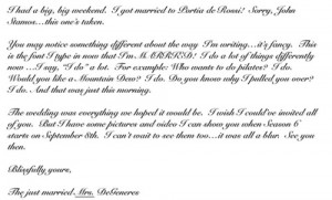 ellenology:A message from Ellen on her wedding with Portia.