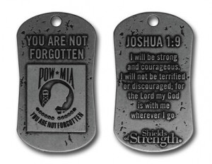 pow mia you are not forgotten dog tag necklace