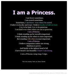 am a princess.....Disney This would be so pretty written on a ...