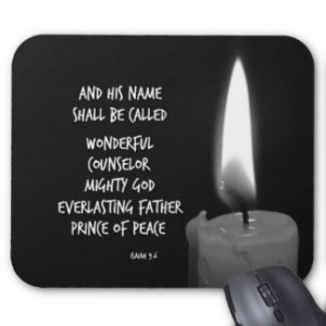 HIs name shall be Prince of Peace Bible Verse Mouse Pad