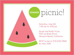 Summer Picnic Summer Invitation