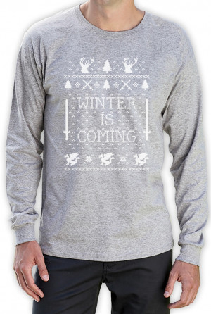 ... Coming Ugly Christmas Sweater Long Sleeve T-Shirt GOT Dragons Thrones