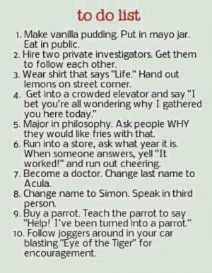 Funny Bucket List